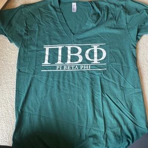 Pi Beta Phi Green V-Neck